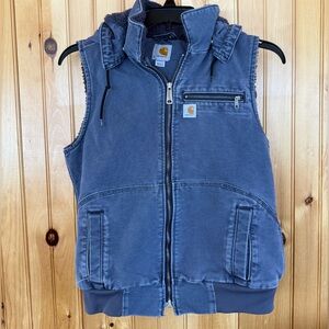 Carhartt Women’s Hooded Vest in Blue